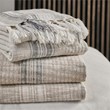 Pemberly Row Cotton Linen Throw Blanket 50