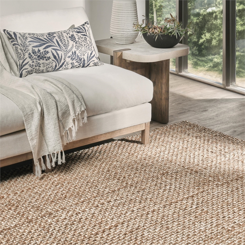 Pemberly Row 8'x10' Jute Handwoven Sustainable Beige Accent Area Rug