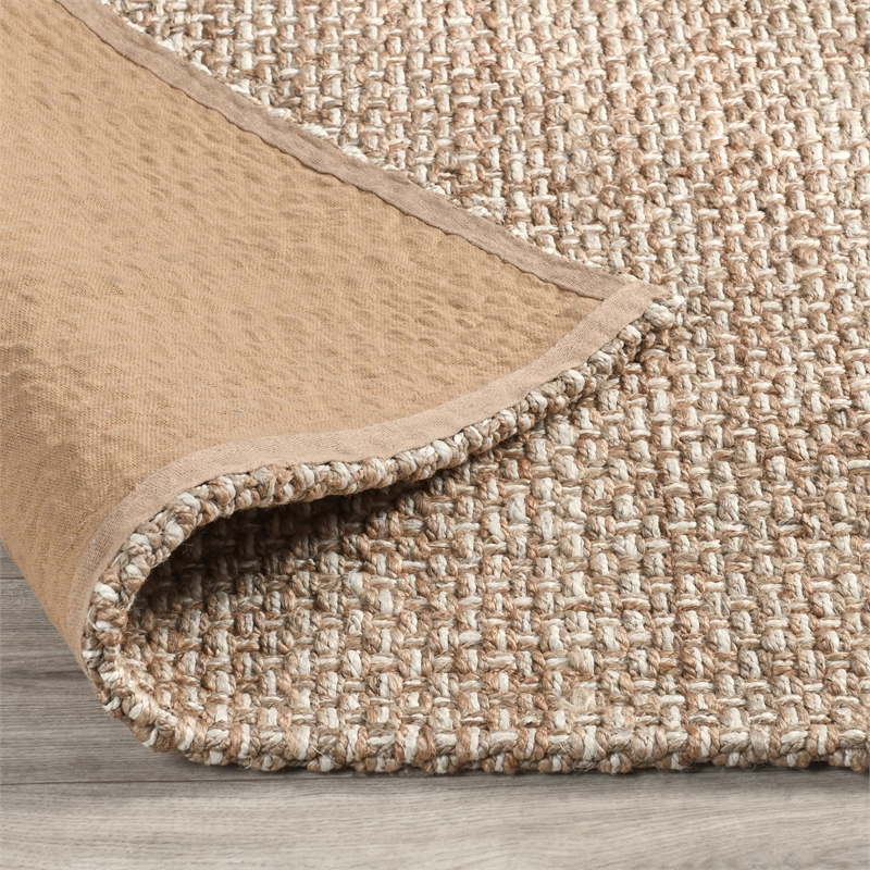 Pemberly Row 9'x12' Jute Handwoven Sustainable Beige Accent Area Rug