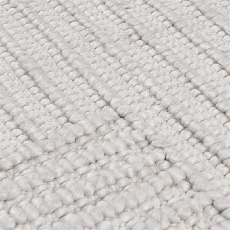 Pemberly Row 5'x8' Recycled Fabric Handwoven Sustainable Ivory Accent Area Rug