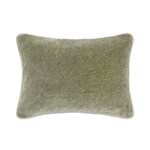 Pemberly Row 14&quotx20&quot Cotton Velvet Throw Pillow in Moss Green