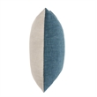 Pemberly Row Woven Textured Linen Blend Throw Pillow in Blue