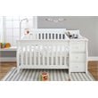 Pemberly Row Set of 2 Contemporary White Crib & Changer & Crib Mattress