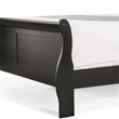 Pemberly Row Set of 4 Wood Panel Queen Bed & Dresser & Nightstands in Black