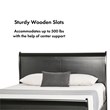 Pemberly Row Set of 4 Wood Panel Queen Bed & Dresser & Nightstands in Black