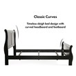 Pemberly Row Set of 4 Wood Panel Queen Bed & Dresser & Nightstands in Black
