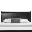 Pemberly Row Set of 4 Wood Panel Queen Bed & Dresser & Nightstands in Black