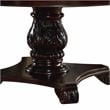 Pemberly Row Set of 5 Pedestal Dining Table & Faux Leather Tufted Side Chairs