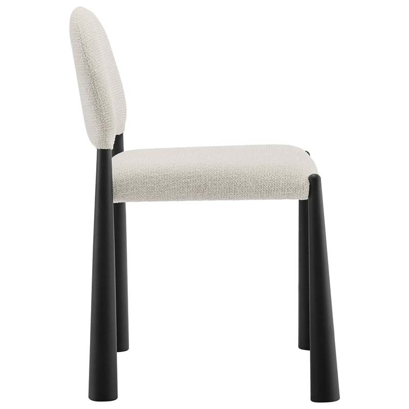 Pemberly Row Set of 3 Oval Marble and Metal Dining Table & Chairs in Black/White