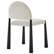 Pemberly Row Set of 3 Oval Marble and Metal Dining Table & Chairs in Black/White