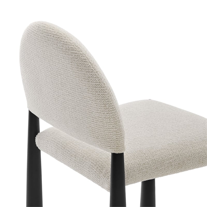 Pemberly Row Set of 3 Oval Marble and Metal Dining Table & Chairs in Black/White
