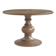 Pemberly Row Set of 3 Round Farmhouse Wood Pedestal Dining Table & Dining Chairs