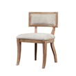 Pemberly Row Set of 3 Round Farmhouse Wood Pedestal Dining Table & Dining Chairs