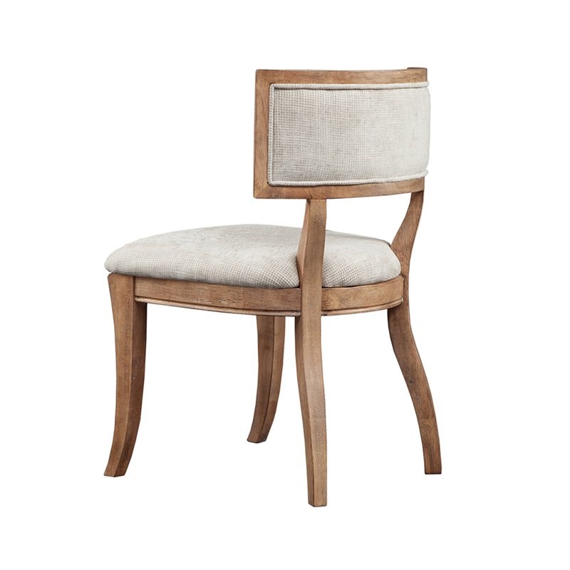 Pemberly Row Set of 3 Round Farmhouse Wood Pedestal Dining Table & Dining Chairs