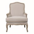 Pemberly Row Set of 2 Oak Round End Table and Regal Accent Chair