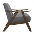 Pemberly Row Set of 2 Modern Upholstered Accent Chairs in Gray