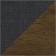 Pemberly Row Set of 2 Mid-Century Fabric Upholstered Accent Chairs in Dark Gray