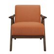 Pemberly Row Set of 2 Modern Accent Chairs with Arm Rest in Orange