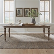 Pemberly Row Set of 7 Rectangular Leg Table and Upholstered Side Chairs