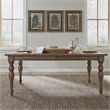 Pemberly Row Set of 7 Rectangular Leg Table and Upholstered Side Chairs