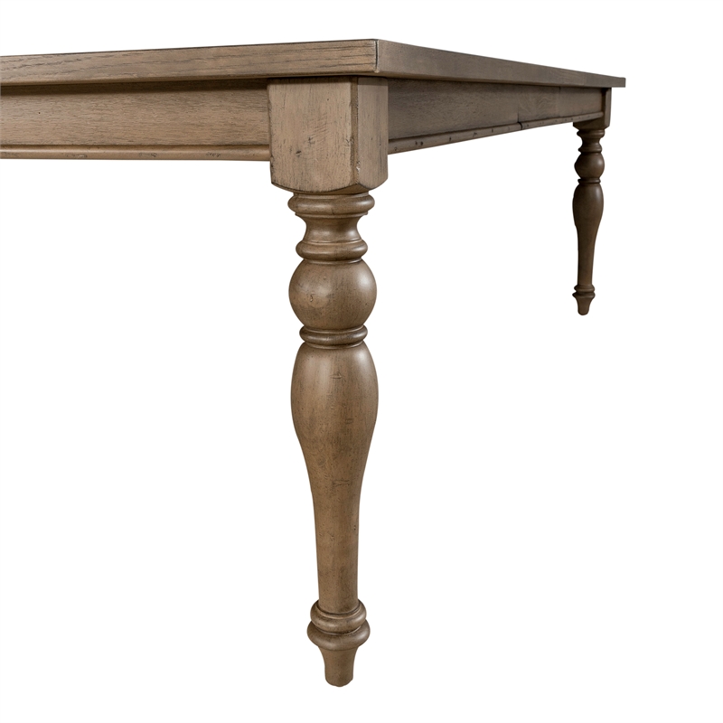 Pemberly Row Set of 7 Rectangular Leg Table and Upholstered Side Chairs