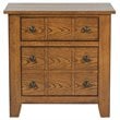 Pemberly Row Set of 3 Eastern King Panel Bed and Nisghtstands in Brown