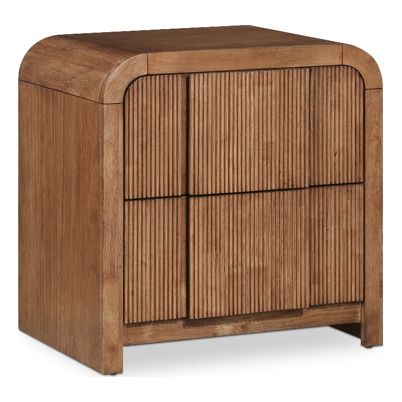 Pemberly Row Set of 4 Brushed Silver Mirror & Walnut Oak Dresser & Nightstands
