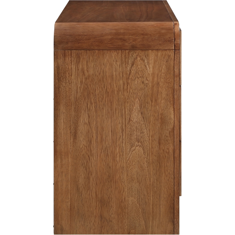 Pemberly Row Set of 4 Brushed Silver Mirror & Walnut Oak Dresser & Nightstands
