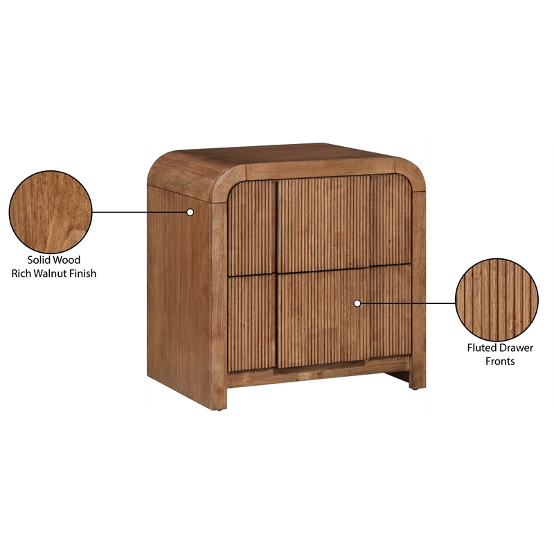 Pemberly Row Set of 4 Brushed Silver Mirror & Walnut Oak Dresser & Nightstands