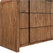 Pemberly Row Set of 4 Brushed Silver Mirror & Walnut Oak Dresser & Nightstands