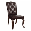 Pemberly Row Set of 3 Wood Pedestal Dining Table and Faux Leather Chairs