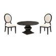 Pemberly Row Set of 5 Oval Back Dining Chairs and 60