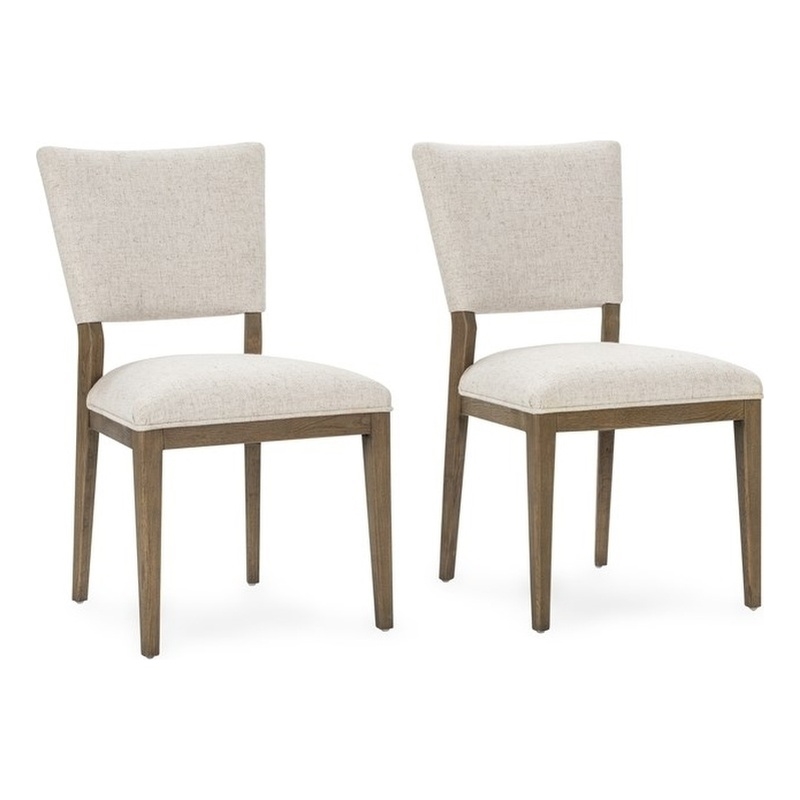 Pemberly Row Set of 3 Solid Pine Wood Round Dining Table and Dining Chairs