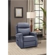 Pemberly Row Leather Power Lift Recliner with Heat in Sorrento Ocean