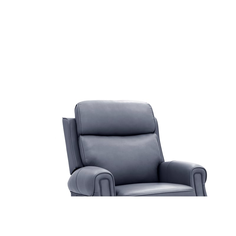 Pemberly Row Leather Power Lift Recliner with Heat in Sorrento Ocean
