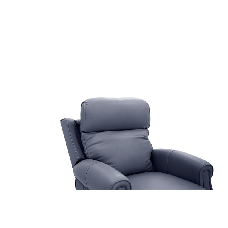 Pemberly Row Leather Power Lift Recliner with Heat in Sorrento Ocean