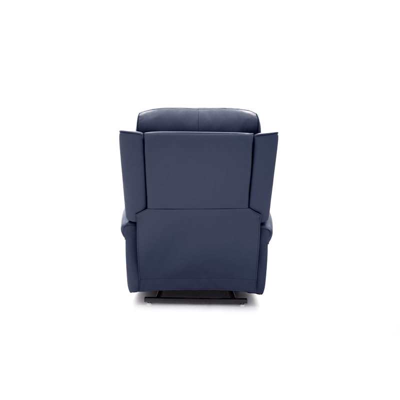 Pemberly Row Leather Power Lift Recliner with Heat in Sorrento Ocean
