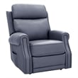 Pemberly Row Leather Power Lift Recliner with Heat in Sorrento Ocean