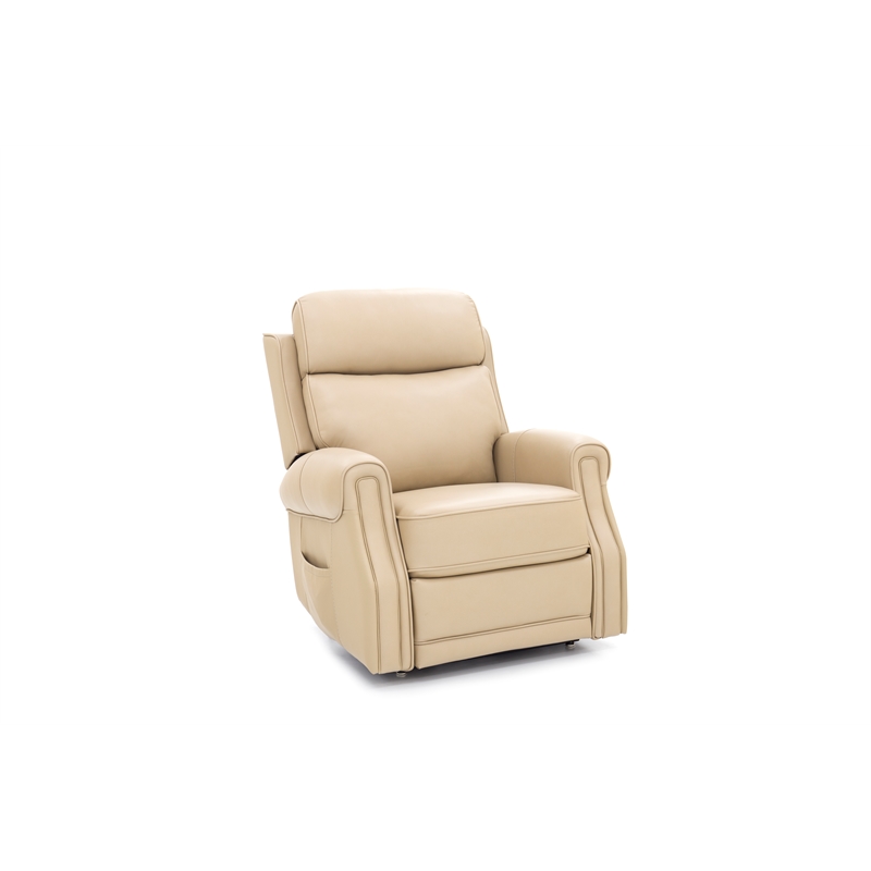 Pemberly Row Leather Power Lift Recliner with Heat in Sorrento Sand