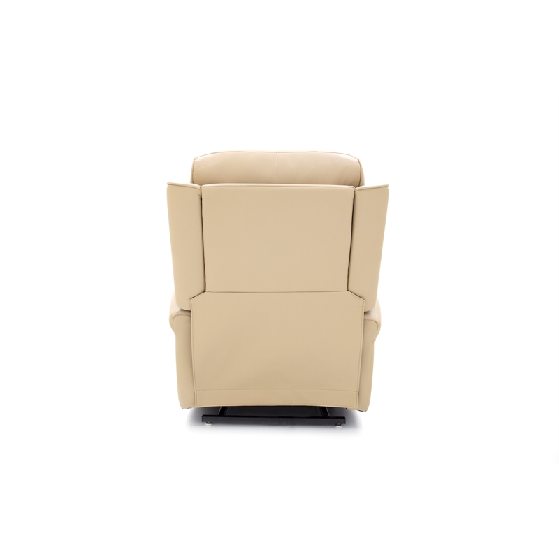 Pemberly Row Leather Power Lift Recliner with Heat in Sorrento Sand