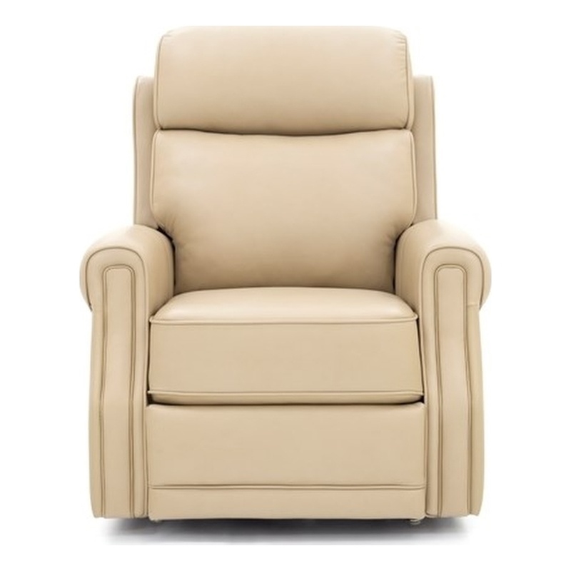 Pemberly Row Leather Power Lift Recliner with Heat in Sorrento Sand