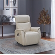 Pemberly Row Top-grain Leather Power Lift Recliner in Laurel Cream