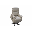 Pemberly Row Top-grain Leather Power Lift Recliner in Laurel Cream