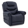 Pemberly Row Fabric Power Lift Recliner with 3 Zone Heat in Canyon Ocean