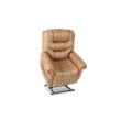 Pemberly Row Fabric Power Lift Recliner with 3 Zone Heat in Canyon Silt