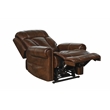 Pemberly Row Top-grain Leather Power Lift Recliner in Tonya Brown