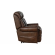 Pemberly Row Top-grain Leather Power Lift Recliner in Tonya Brown
