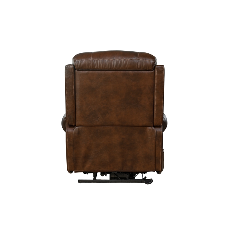 Pemberly Row Top-grain Leather Power Lift Recliner in Tonya Brown