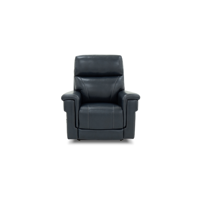 Pemberly Row Leather Power Lift Recliner with 3 Zone Heat in Sorrento Ocean
