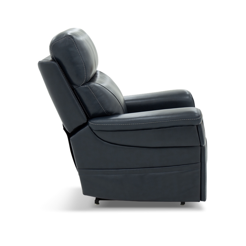 Pemberly Row Leather Power Lift Recliner with 3 Zone Heat in Sorrento Ocean
